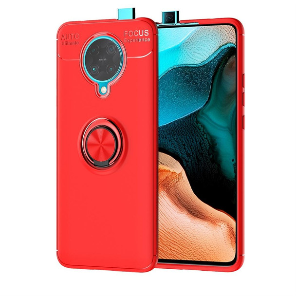 Xiaomi Redmi K30 Pro Lenuo Shockproof TPU Protective Case with Invisible Holder(Red)