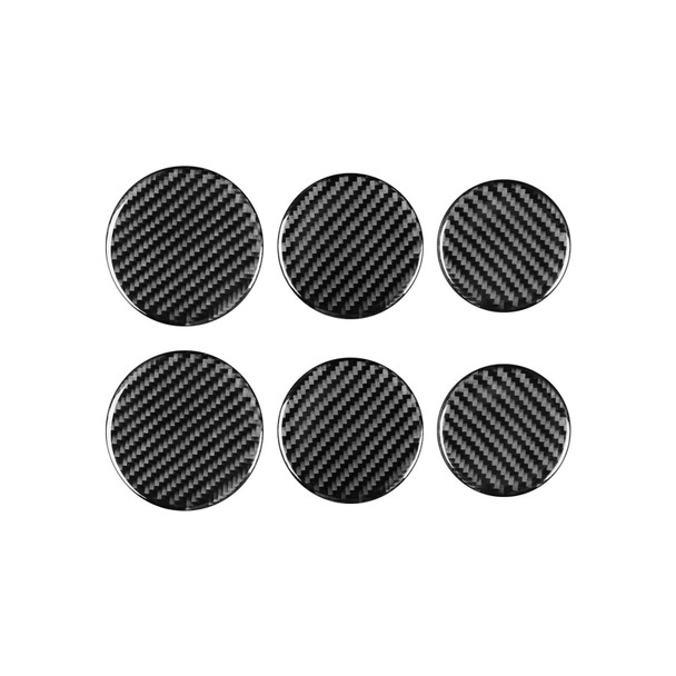 6 PCS / Set Carbon Fiber Car Seat Adjustment Button Panel Decorative Sticker for Mercedes-Benz B-Class 2019,Left and Right Drive Universal