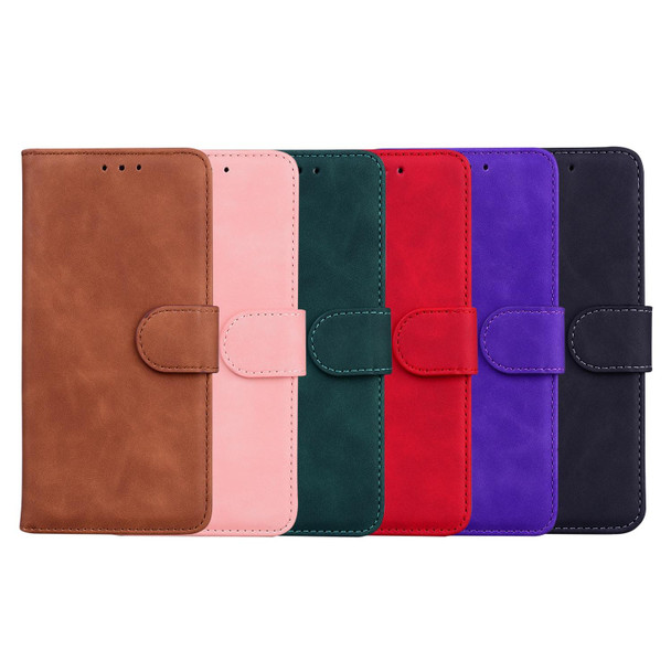 Tecno Camon 17P Skin Feel Pure Color Flip Leather Phone Case(Black)