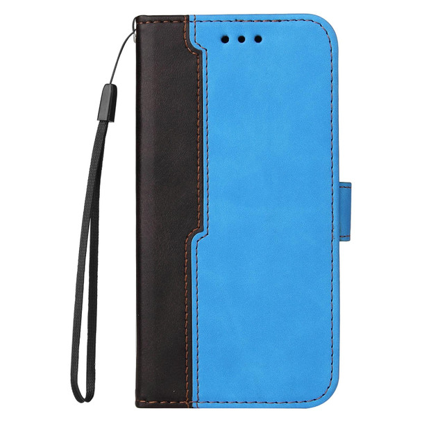 Business Stitching-Color Horizontal Flip PU Leatherette Case with Holder & Card Slots & Photo Frame - Tecno Pop 2 F / Pop 2 Power / Itel P13 B1F(Blue)