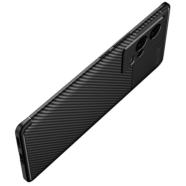 vivo iQOO 8 Pro Carbon Fiber Texture Shockproof TPU Case(Black)
