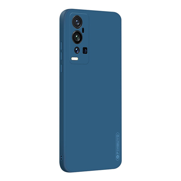 vivo X60 Pro+ PINWUYO Touching Series Liquid Silicone TPU Shockproof Case(Blue)