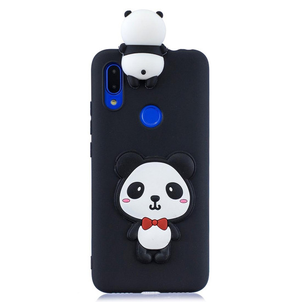 Xiaomi Redmi 7 3D Cartoon Pattern Shockproof TPU Protective Case(Red Bow Panda)