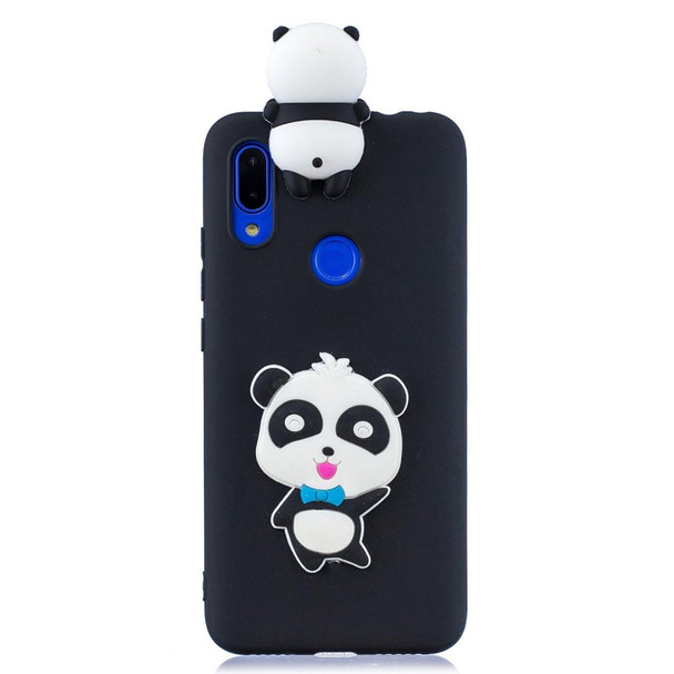 Xiaomi Redmi 7 3D Cartoon Pattern Shockproof TPU Protective Case(Blue Bow Panda)