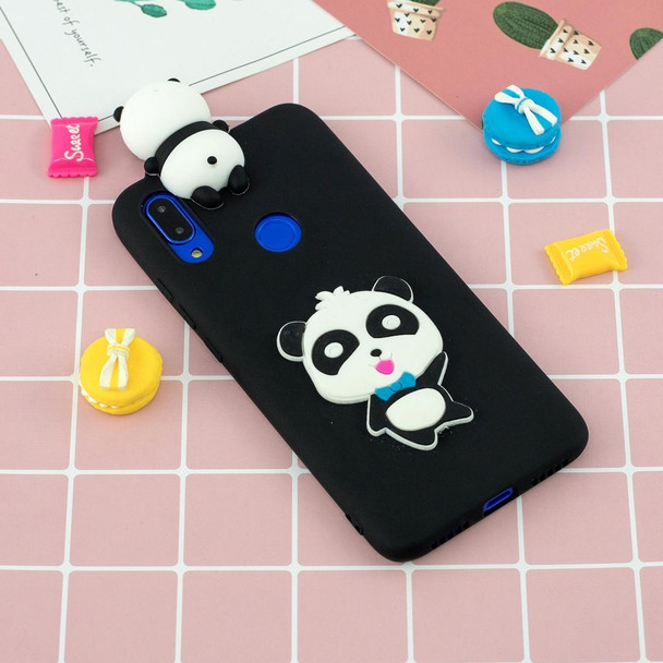 Xiaomi Redmi 7 3D Cartoon Pattern Shockproof TPU Protective Case(Blue Bow Panda)