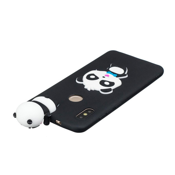 Xiaomi Redmi Note 6 Pro 3D Cartoon Pattern Shockproof TPU Protective Case(Blue Bow Panda)