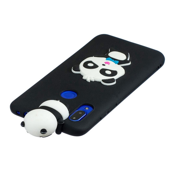 Xiaomi Redmi Note 7 3D Cartoon Pattern Shockproof TPU Protective Case(Blue Bow Panda)