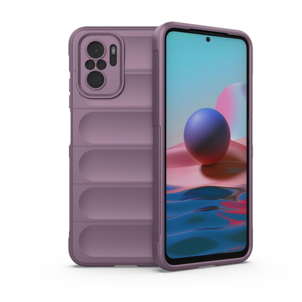 Xiaomi Redmi Note 10 4G Magic Shield TPU + Flannel Phone Case(Purple)