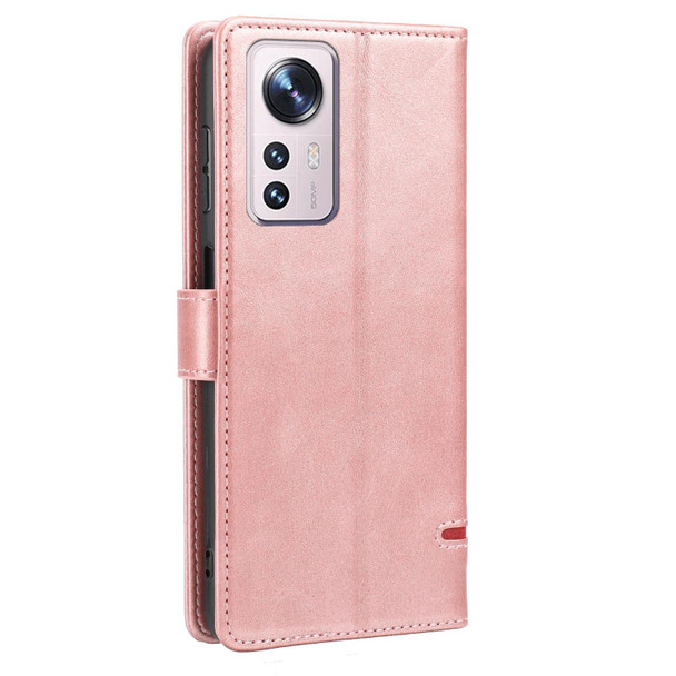 Xiaomi 12 Lite Classic Wallet Flip Leather Phone Case(Pink)