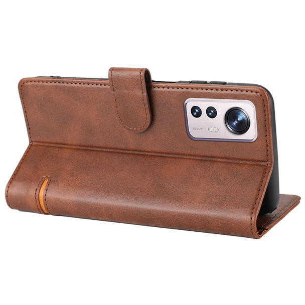 Xiaomi 12 Lite Classic Wallet Flip Leather Phone Case(Brown)