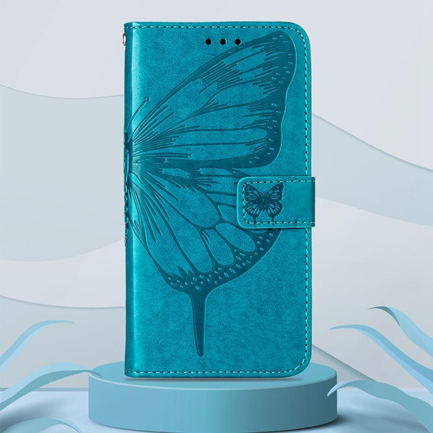 Tecno Spark Go 2022 Embossed Butterfly Leather Phone Case(Blue)