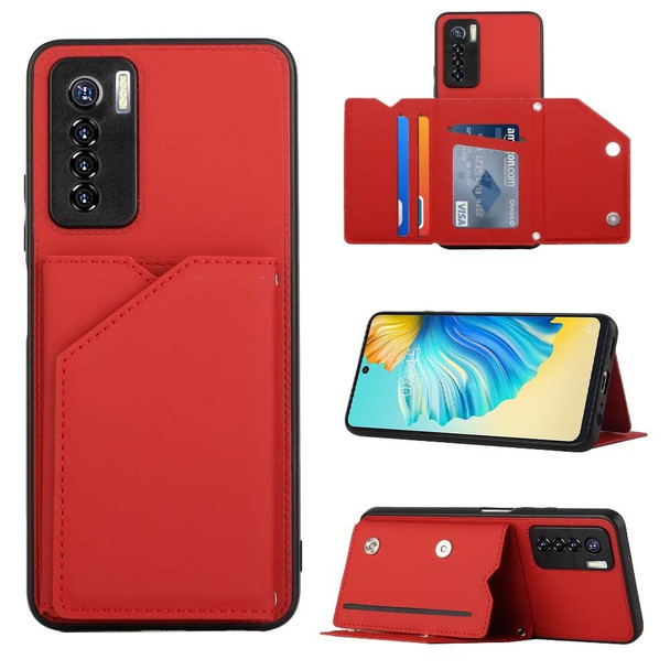 Tecno Camon 17 Pro Skin Feel PU + TPU + PC Phone Case(Red)