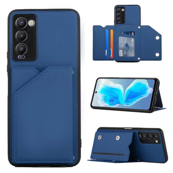 Tecno Camon 18 Skin Feel PU + TPU + PC Phone Case(Blue)