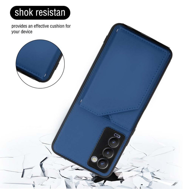 Tecno Camon 18 Skin Feel PU + TPU + PC Phone Case(Blue)