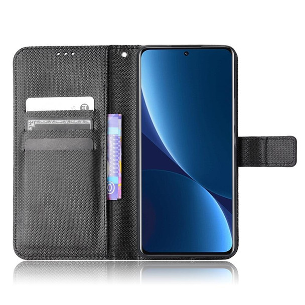 Xiaomi 12 Pro Diamond Texture Leather Phone Case(Black)