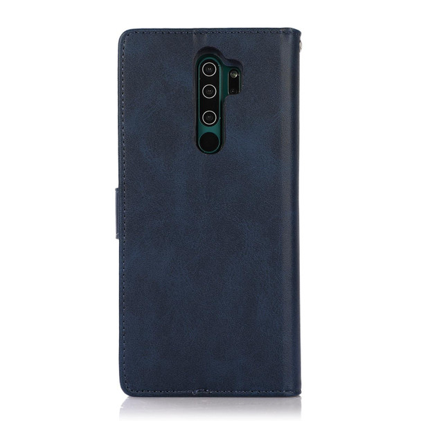 Xiaomi Redmi Note 8 Pro Calf Texture 2 in 1 Detachable Magnetic Back Cover Horizontal Flip Leather Case with Holder & Card Slots & Wallet & Photo Frame(Blue)