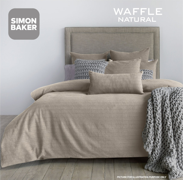 Simon Baker Cotton Waffle Weave Duvet Cover Set