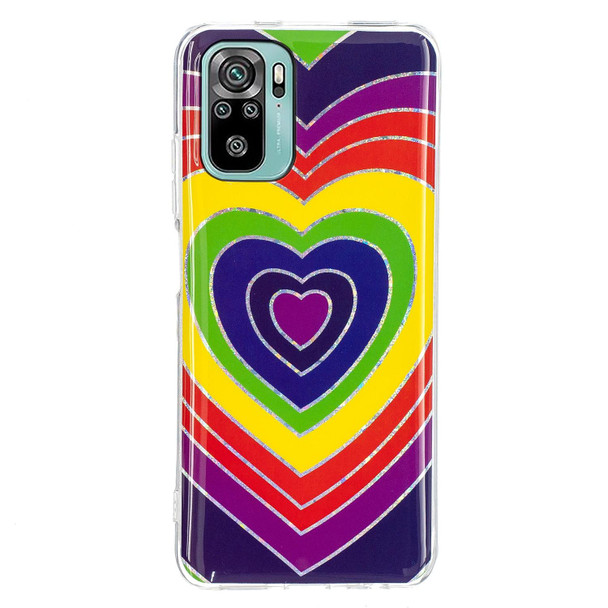 Xiaomi Redmi Note 10 4G Electroplating TPU Protective Case(Love Heart)