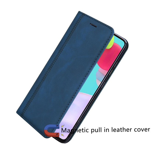 Xiaomi Redmi Note 10 Pro Frosted Business Magnetic Horizontal Flip PU Leather Case with Holder & Card Slot & Lanyard(Blue)