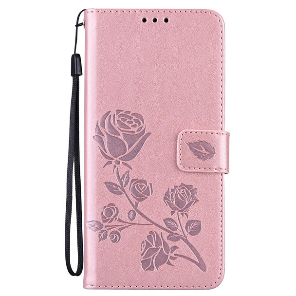 Xiaomi Redmi Note 9T 5G Rose Embossed Horizontal Flip PU Leather Case with Holder & Card Slots & Wallet(Rose Gold)