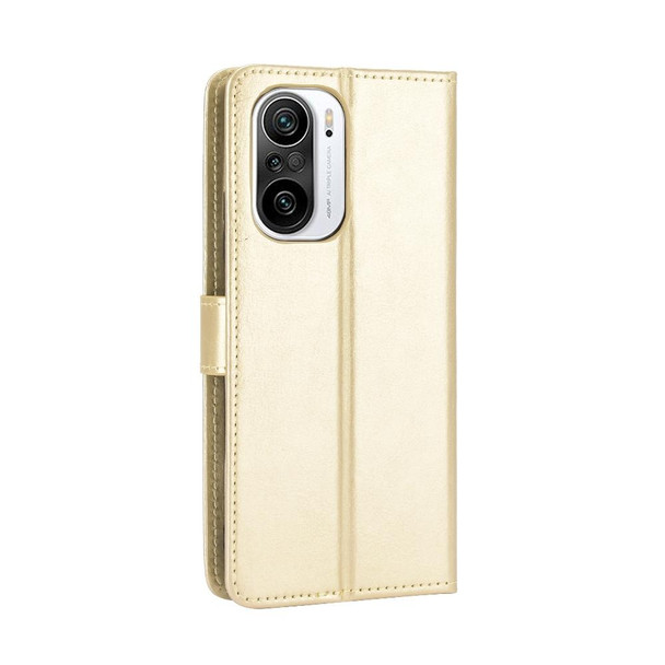 Xiaomi Mi 11i / Poco F3 / Redmi K40 / K40 Pro Retro Crazy Horse Texture Horizontal Flip Leather Case with Holder & Card Slots & Photo Frame(Gold)