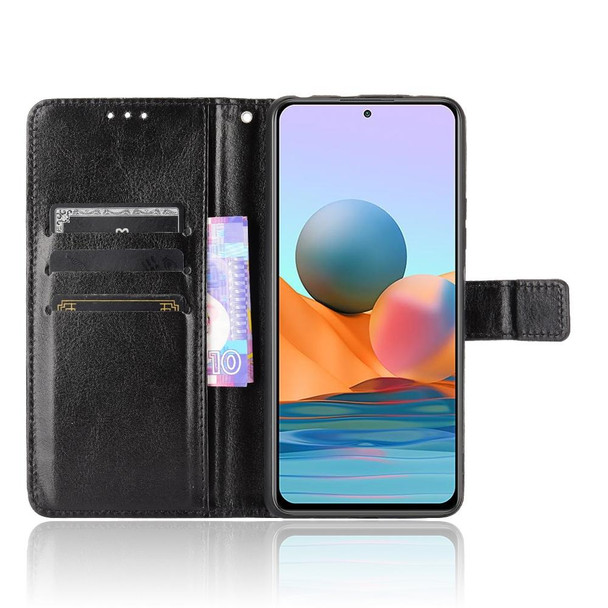 Xiaomi Redmi Note 10 Pro / Note 10 Pro Max Retro Crazy Horse Texture Horizontal Flip Leather Case with Holder & Card Slots & Photo Frame(Black)