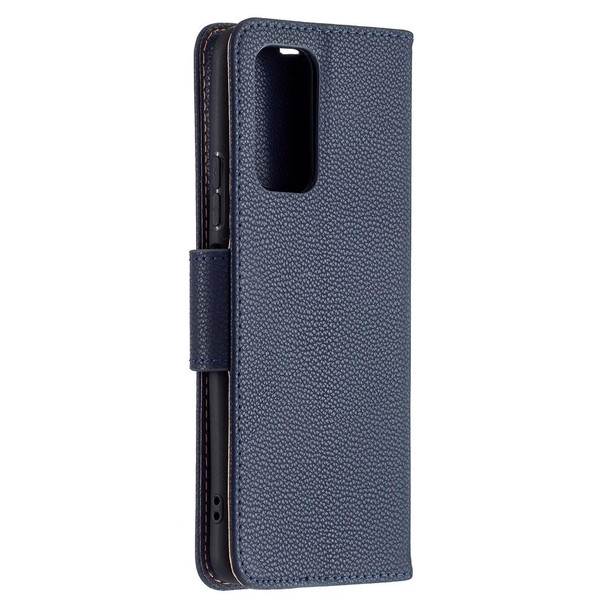 Xiaomi Redmi Note 10 Pro Litchi Texture Pure Color Horizontal Flip Leather Case with Holder & Card Slots & Wallet & Lanyard(Dark Blue)