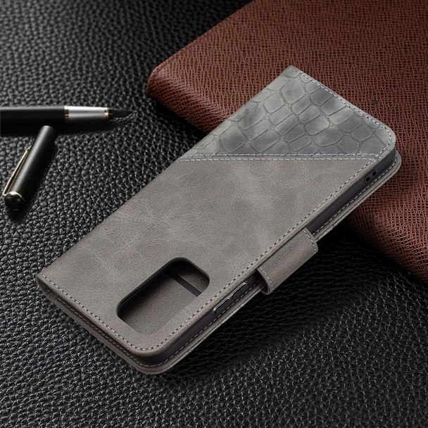 Xiaomi Redmi Note 10 Pro Matching Color Crocodile Texture Horizontal Flip PU Leather Case with Wallet & Holder & Card Slots(Grey)