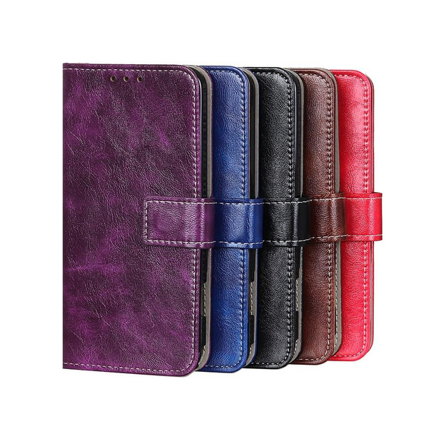 Xiaomi Redmi Note 10 4G / Note 10S Retro Crazy Horse Texture Horizontal Flip Leather Case with Holder & Card Slots & Photo Frame & Wallet(Purple)