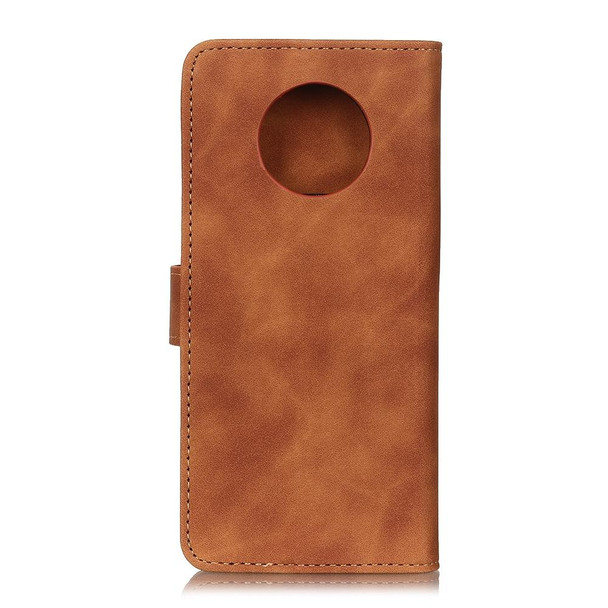 Xiaomi Redmi Note 9 5G / Note 9T 5G KHAZNEH Retro Texture PU + TPU Horizontal Flip Leather Case with Holder & Card Slots & Wallet(Brown)