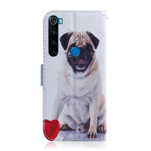 Xiaomi Redmi Note 8 Painting Pattern Coloured Drawing Horizontal Flip Leather Case with Holder & Card Slots & Wallet(Pug)