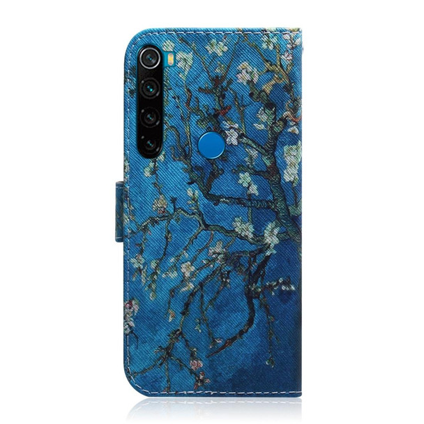 Xiaomi Redmi Note 8 Painting Pattern Coloured Drawing Horizontal Flip Leather Case with Holder & Card Slots & Wallet(Apricot Flower)