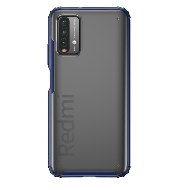 Xiaomi Redmi Note 9 4G Four-corner Shockproof TPU + PC Protective Case(Blue)