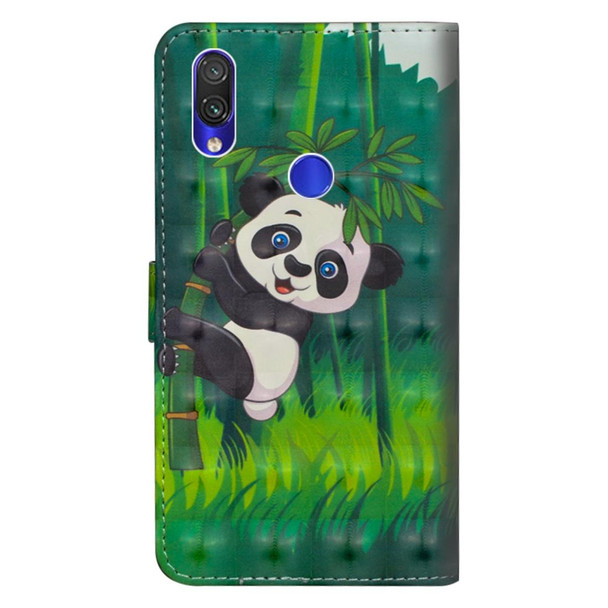 3D Painting Pattern Coloured Drawing Horizontal Flip TPU + PU Leatherette Case with Holder & Card Slots & Wallet for Xiaomi Redmi Note 7s(Bamboo Panda)