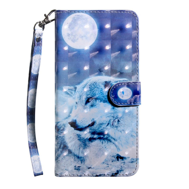 3D Painting Pattern Coloured Drawing Horizontal Flip TPU + PU Leatherette Case with Holder & Card Slots & Wallet for Xiaomi A2(Moon Walf)