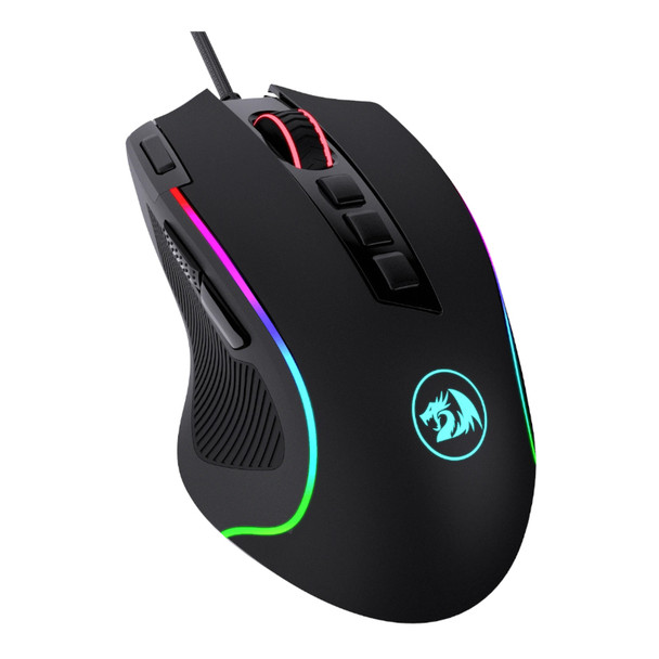 Redragon PREDATOR 4000DPI RGB Ergo Gaming Mouse - Black