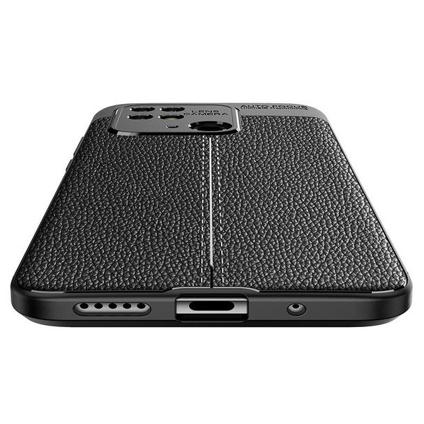 Xiaomi Redmi 10C Litchi Texture TPU Shockproof Phone Case(Black)