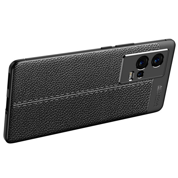 vivo iQOO 8 Pro Litchi Texture TPU Shockproof Case(Black)