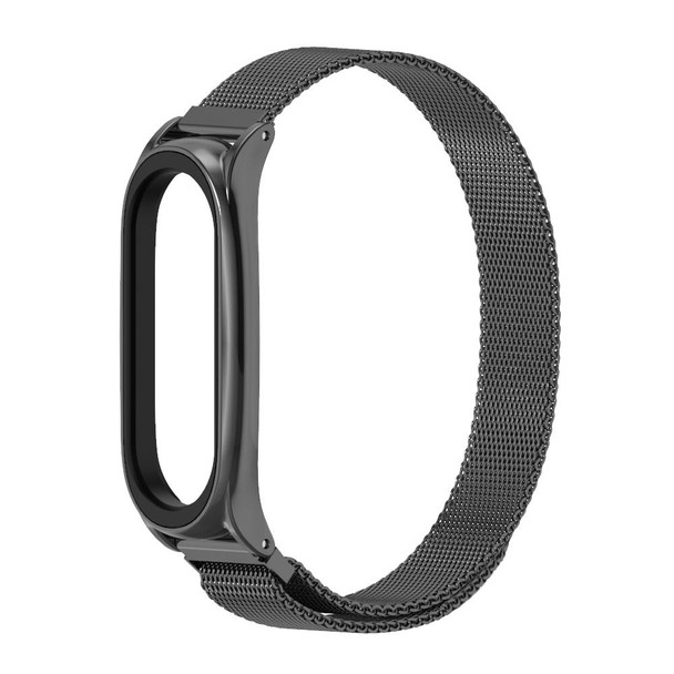 Xiaomi Mi Band 6 / 5 / 4 / 3 Mijobs Milan Magnetic Plus Stainless Steel Watch Band(Black)