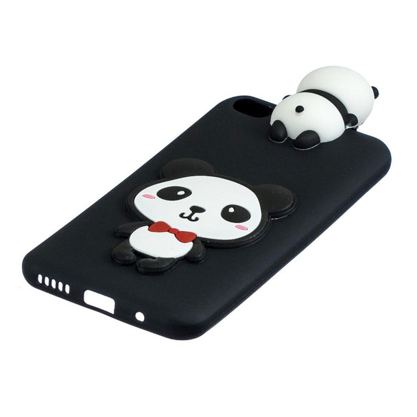 Xiaomi Redmi GO 3D Cartoon Pattern Shockproof TPU Protective Case(Red Bow Panda)