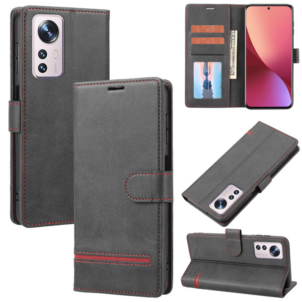 Xiaomi 12 Pro Classic Wallet Flip Leather Phone Case(Black)