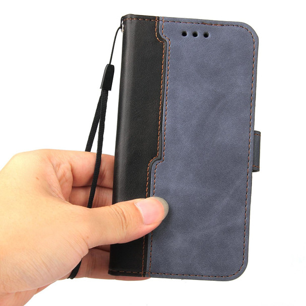 Xiaomi Redmi Note 10S Business Stitching-Color Horizontal Flip PU Leather Case with Holder & Card Slots & Photo Frame(Gray)
