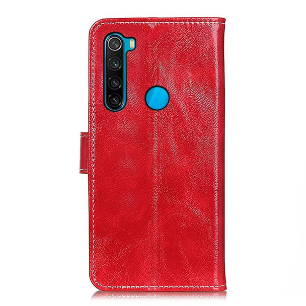 Xiaomi Redmi Note 8 2021 Retro Crazy Horse Texture Horizontal Flip Leather Case with Holder & Card Slots & Photo Frame & Wallet(Red)