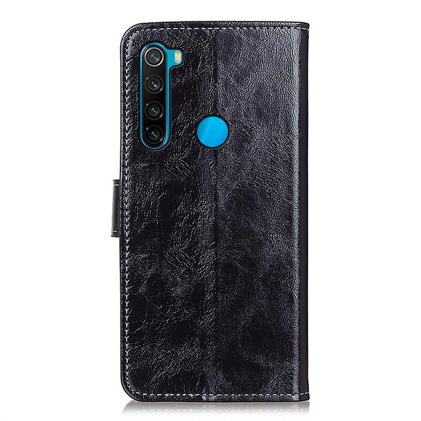 Xiaomi Redmi Note 8 2021 Retro Crazy Horse Texture Horizontal Flip Leather Case with Holder & Card Slots & Photo Frame & Wallet(Black)