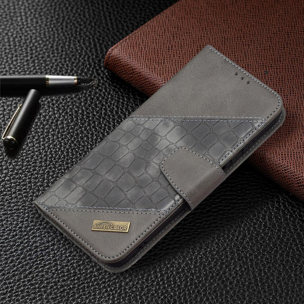 Xiaomi Redmi Note 10 4G /Note 10s Matching Color Crocodile Texture Horizontal Flip PU Leather Case with Wallet & Holder & Card Slots(Grey)