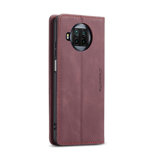 Xiaomi Mi 10T Lite 5G CaseMe-013 Multifunctional Retro Frosted Horizontal Flip Leather Case with Card Slot & Holder & Wallet(Wine Red)