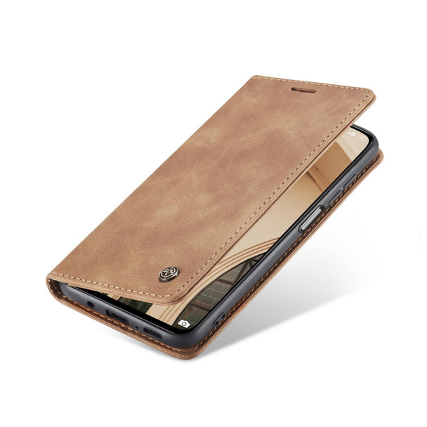 Xiaomi Mi 10T Lite 5G CaseMe-013 Multifunctional Retro Frosted Horizontal Flip Leather Case with Card Slot & Holder & Wallet(Brown)