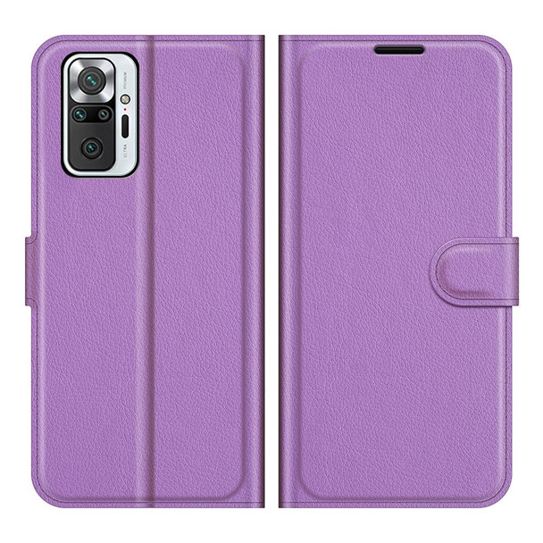 Xiaomi Redmi Note 10 Pro / Note 10 Pro (Indian Version) / Note 10 Pro Max Litchi Texture Horizontal Flip Protective Case with Holder & Card Slots & Wallet(Purple)