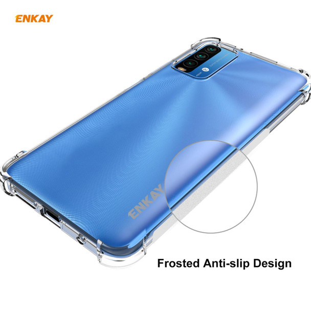 Xiaomi Redmi Note 9 4G / Redmi 9 Power Hat-Prince ENKAY Clear TPU Shockproof Case Soft Anti-slip Cover