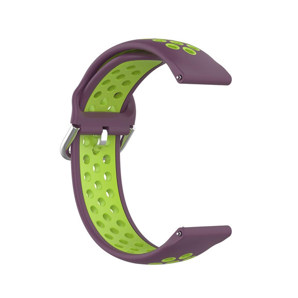 Xiaomi Haylou Solar LS05 Two-tone Silicone Watch Band, Size: 22mm(Purple Lime)